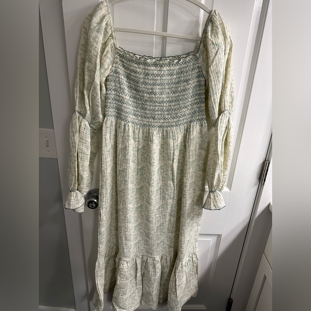 Nothing Fits But maternity dress with green flowers!